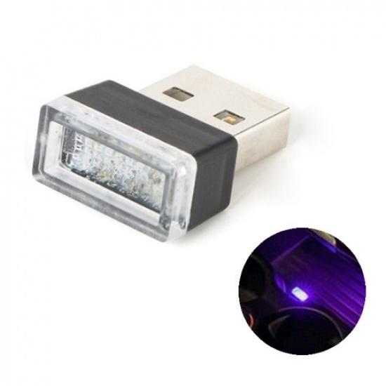 3x USB LED Lights Car Interior Neon Atmosphere Ambient Lamp Bulb Accessories