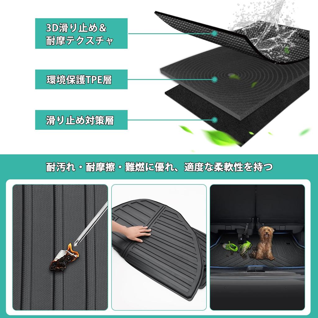 Mixsuper 3D Luggage Mat for Nissan New Serena C28 Series and NC28 2022 3D Molded Cargo TPE and Easy Set Cargo Black Mat/Trunk (Models C28, FC28,