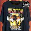 Led Zeppelin Инглвуд Калифорния Концерт Черная Унисекс Футболка Репринт KH13632 Унисекс Футболка