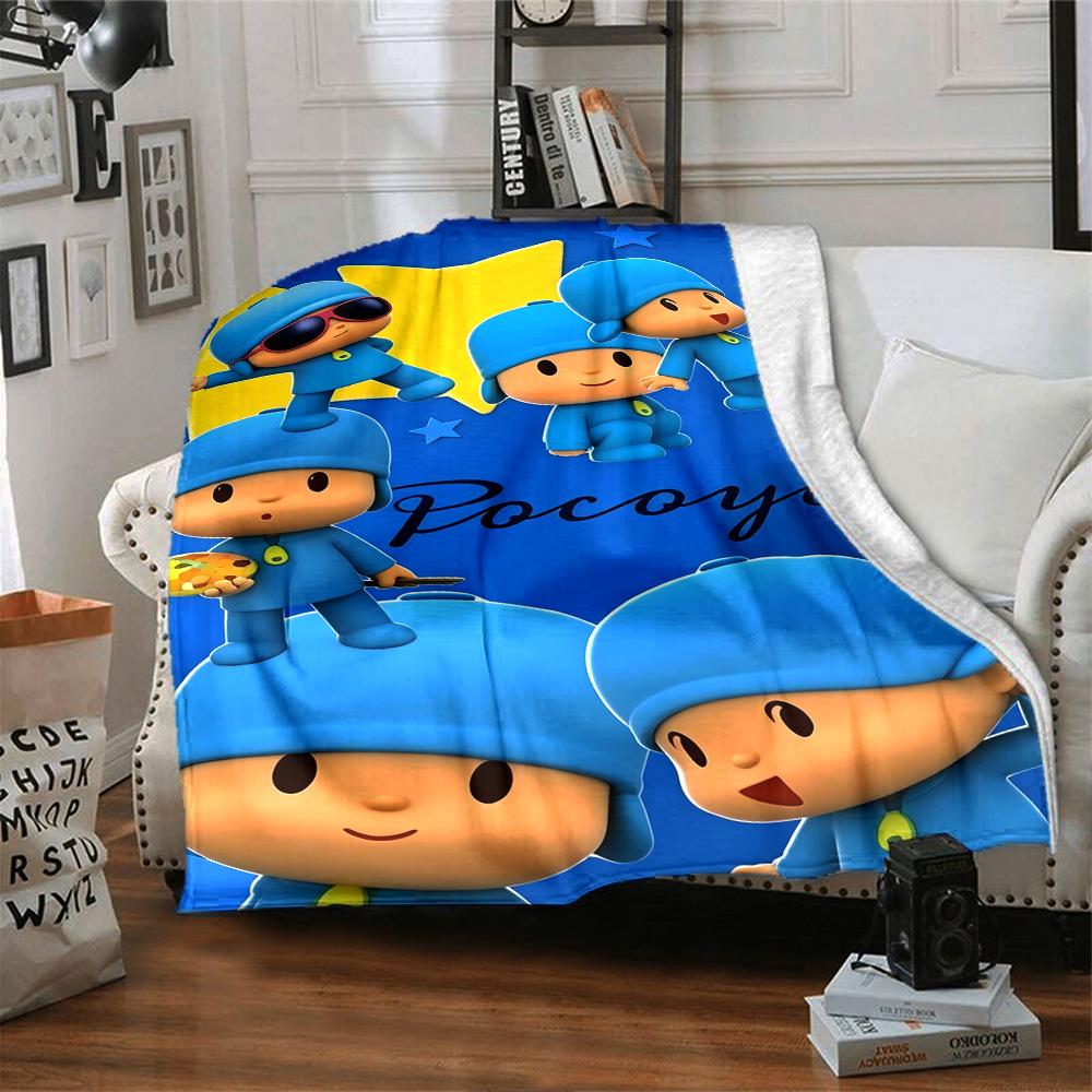 Pocoyo Blanket Ultra-Soft Great for Sofa Office Bedding All-Season Use Playful Design Ideal Gift For Birthday Valentine'S Day