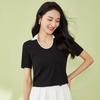 Women's Short Sleeve U-Neck Knit Top