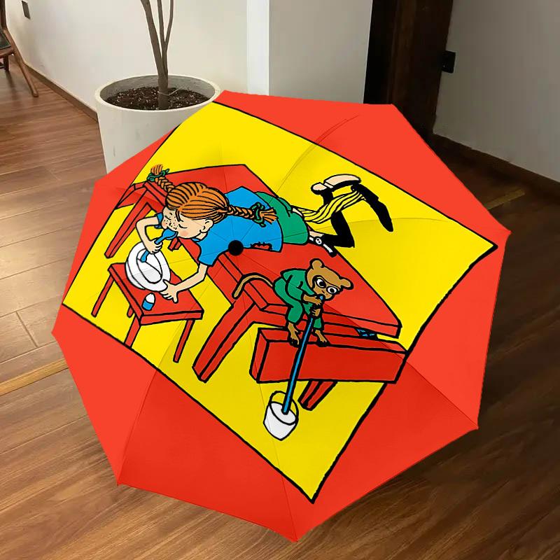 1PC girl piano Automatic Open/Close Umbrella with Windproof, 8-Rib Sturdy Canopy, Durable Ribs, Fashionable Design,1240a