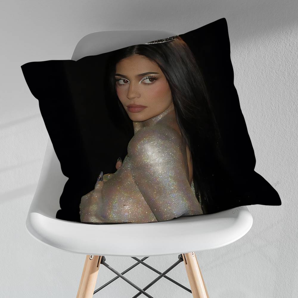 Sexy KKylie JJenner Actor Various Sizes Square Pillow Case For Car Home Bedchamber Decor Birthday Gift