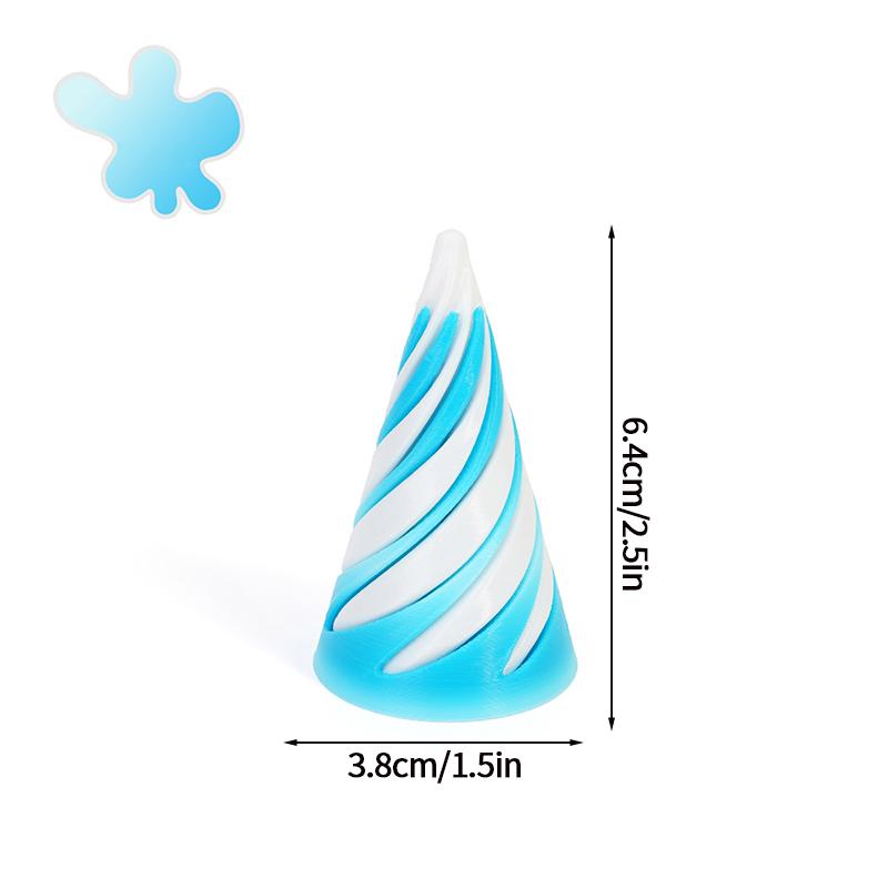 3D-печатная тыква 3D-печатное спиральное конусное вращающееся украшение Невозможная пирамида Мини вихрь Иллюзия нити Настольные аксессуары