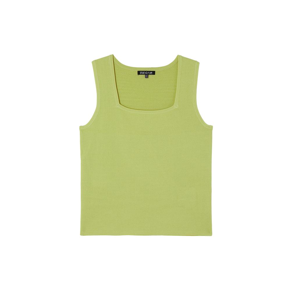 LAP Square Neck Sleeveless Knit Ar2Kh560