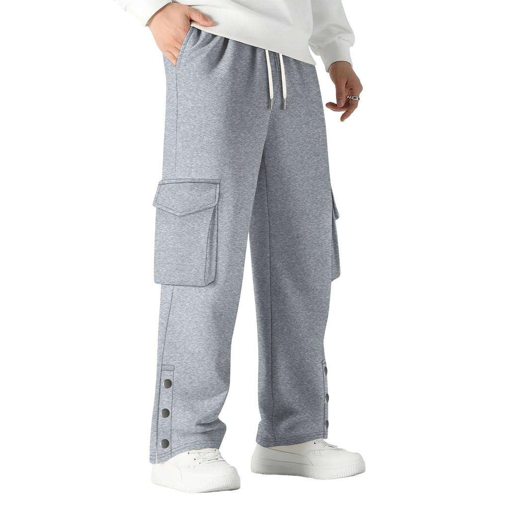Мужские уличные спортивные свободные повседневные брюки с несколькими карманами рабочие брюки