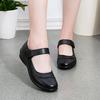 Spring Autumn Women Flats Black Soft Genuine Leather Shoes Brand Elegant Ladies Mary Jane Mother Shoes Plus Size 41