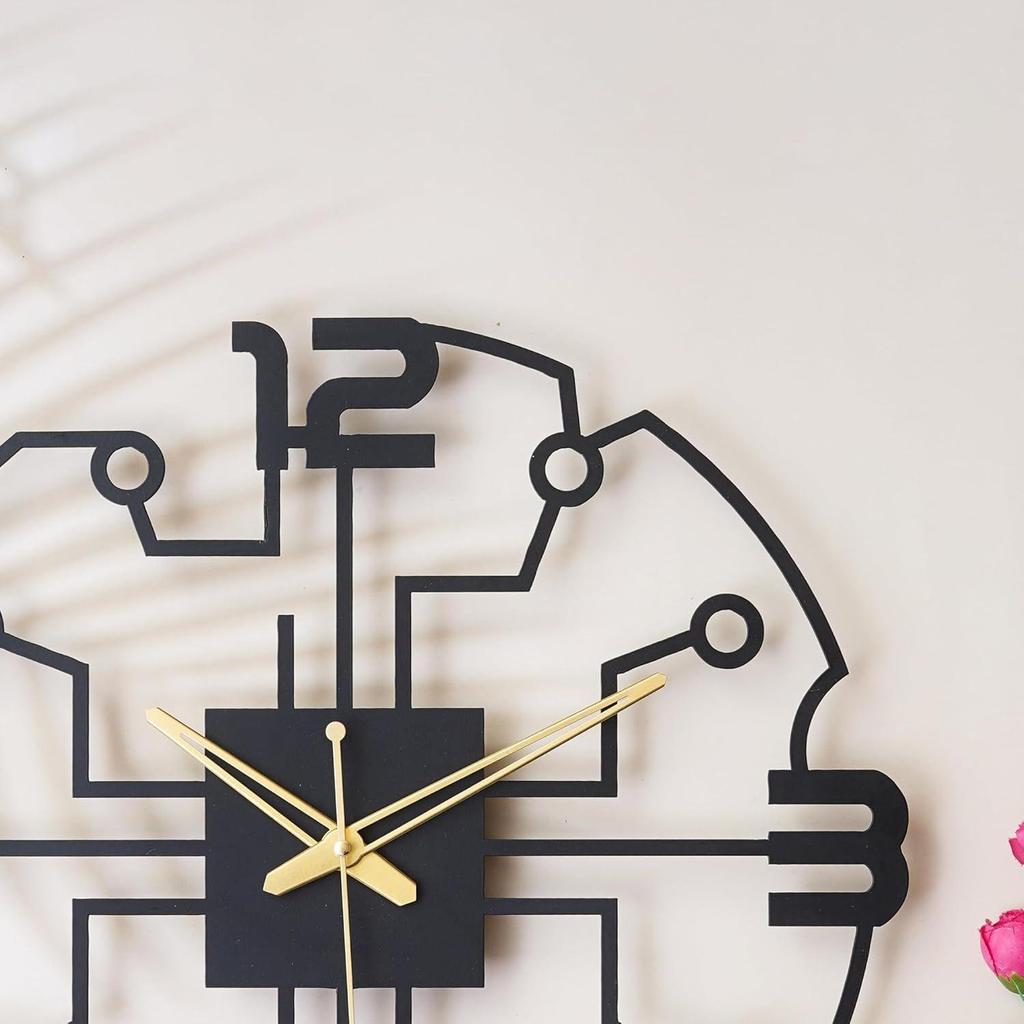 Современные Металлические Аналоговые Настенные Часы для Гостиной Спальни Офиса Кухни Стильные Настенные Часы для Дома и Холла Дизайнерские Большого Размера Современные