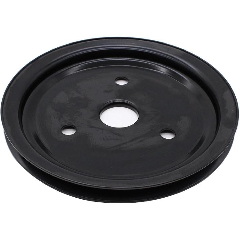 Black Steel Crankshaft Pulley Single-Groove SWP Short Water Pump - Compatible with Small Block Chevy SBC 262 265 267 283 302 305 307 327 350 400