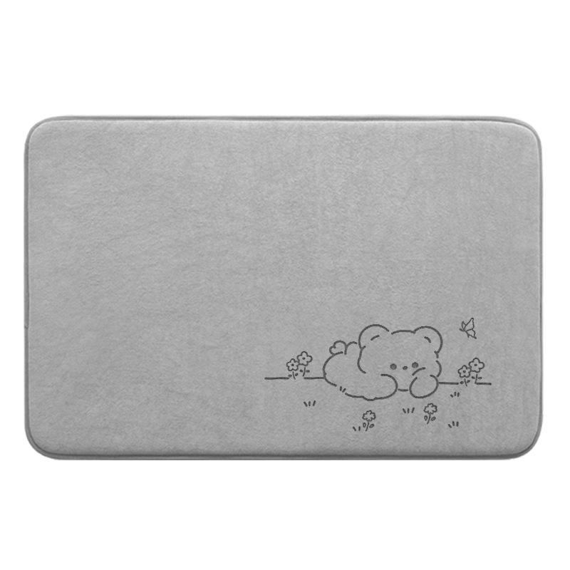 Modern Simple Blanket Mat Moisture-wicking Floor Mat At Bathroom Door Bathroom Non-slip Mat Home Mat Durable Durable