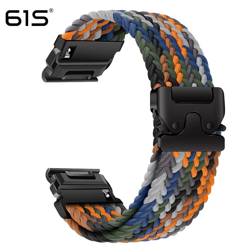 Эластичный ремешок из паракорда 61S для часов Garmin Fenix 8, 7X Pro, 955, 965