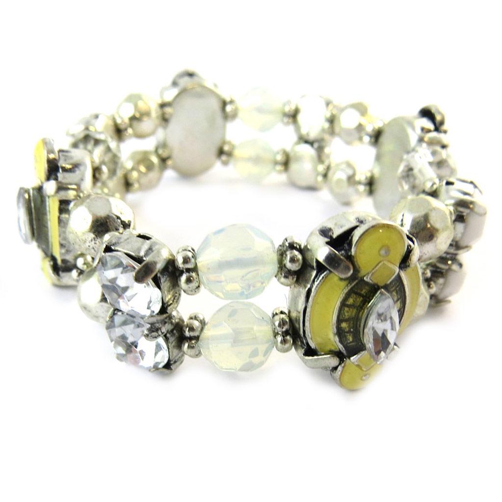 Les Trésors De Lily [E3179] - Bracelet 'Sissi' White Silver