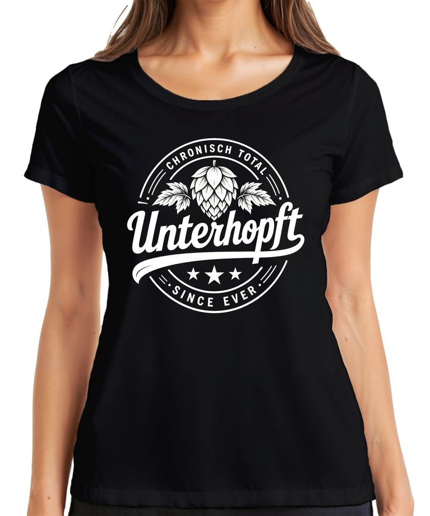 Chronic Total Underhop Beer Hops Drinker Lederhosen Dirndl Women's T-Shirt