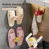 Милая мультяшная настенная вешалка для тапочек, самоклеящаяся ванная комната
