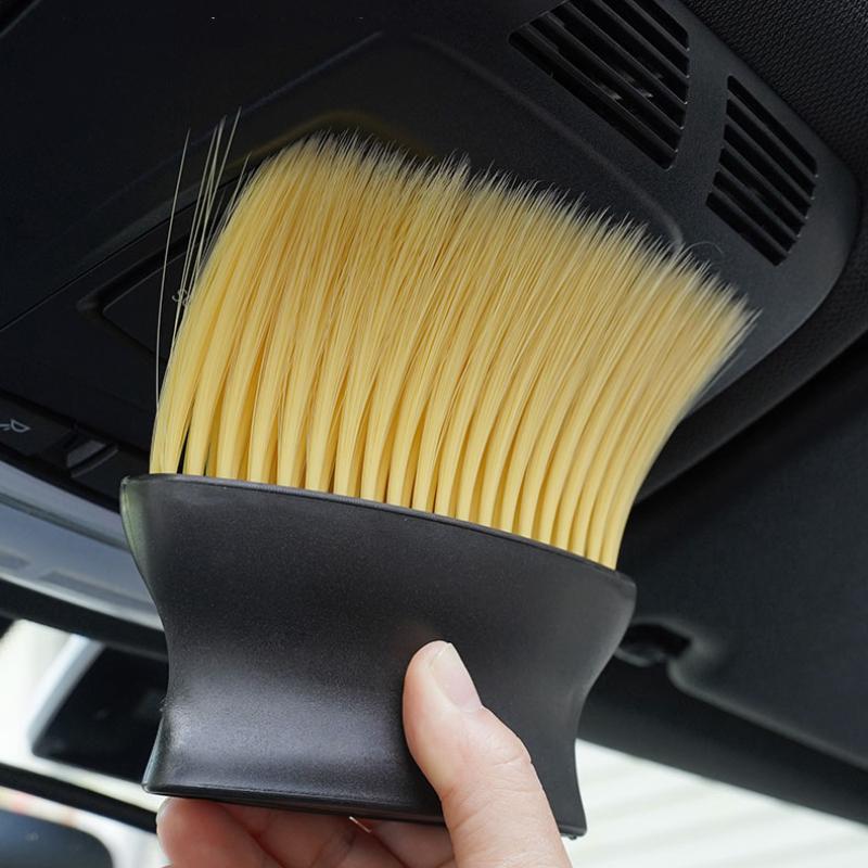 2PC Car Interior Sweeping Dust Soft Brush Car Wash Tool Artifact Car Interior Gap Dust Brush Air Outlet Cleaning Brush