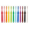 L APIS: Dental Children's Toothbrush, Junior, 12 Colors, Elementary School Students, Solid Color, Simple, Matte, Color, 12-Piece Set, 215
