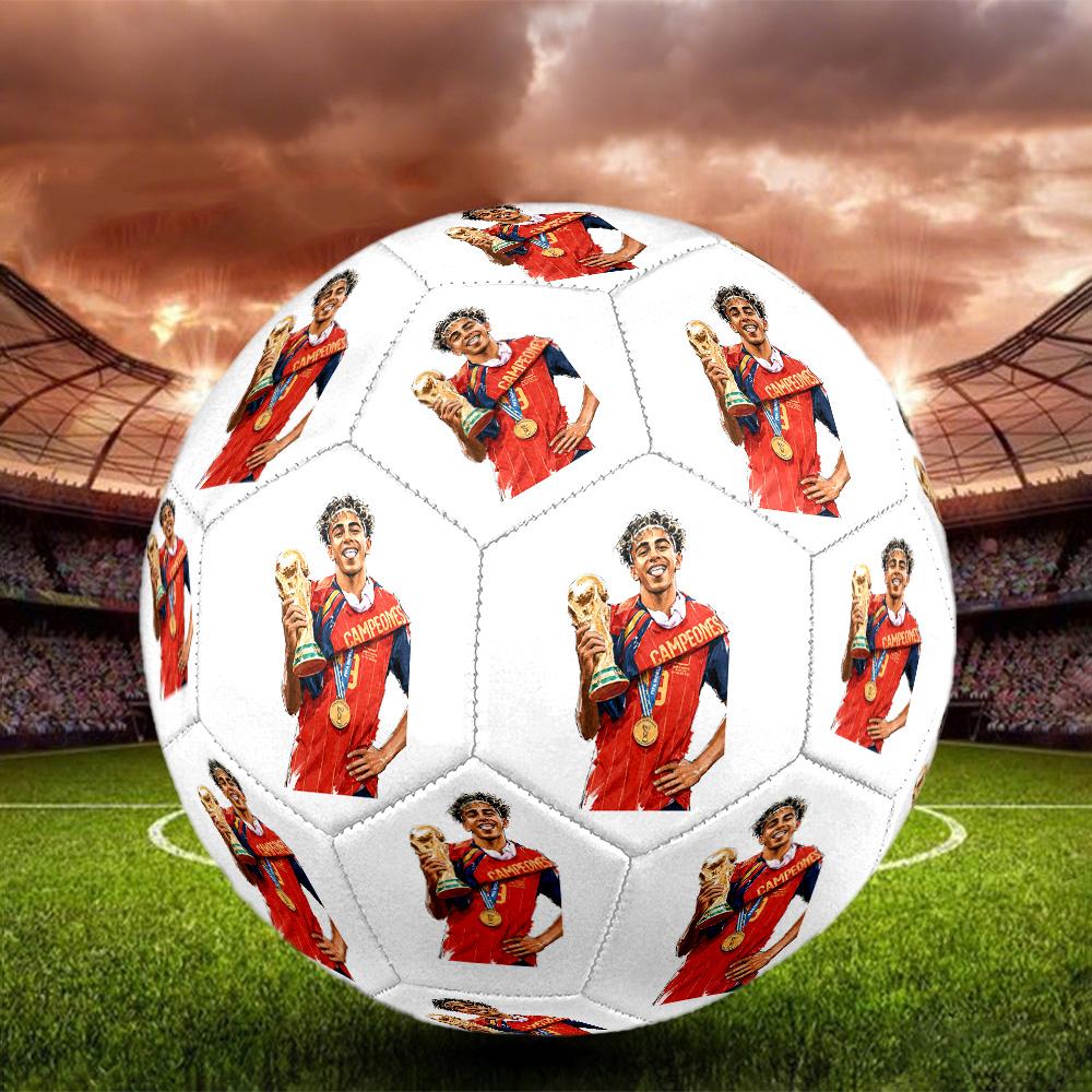Lamine Yamal 19 Soccer Stars Size 5 Soccer Ball Machine Sewn Indoor/Outdoor Training and Matches Surprise Collection Gift
