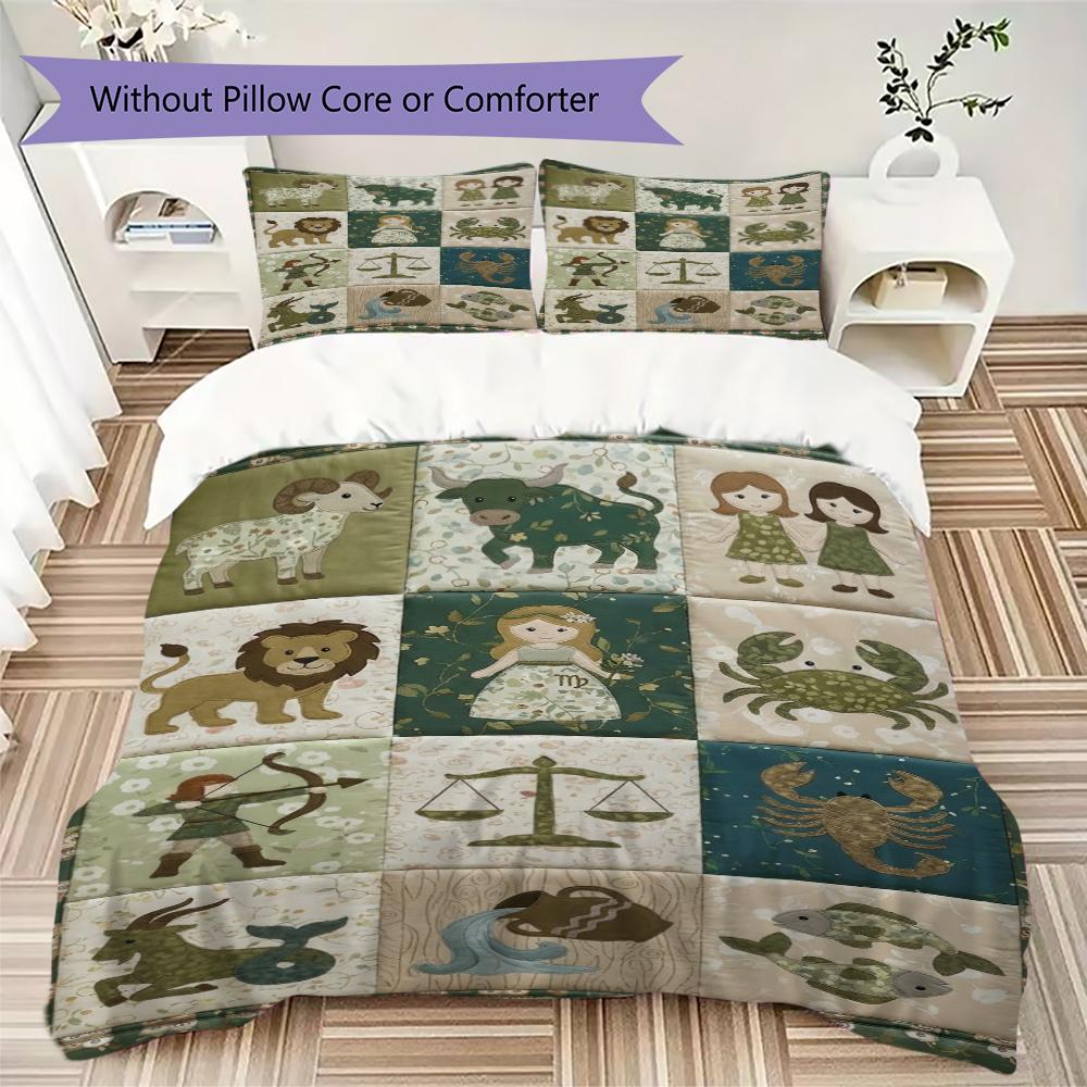constellations Pattern Bedding uilt Set uilt Cover Pillowcase Home Decoration Birthday Gift (1 * duvet cover + 2 * pillowcase  without core)149