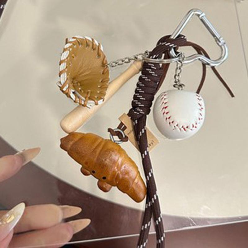 Yogodlns Милый бейсбольный хлеб, плетеная веревка, подвеска, сумка, аксессуар, модная сумка для хранения хлеба с щелочной водой, сделанная вручную