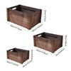 Wooden Storage Boxes Handcrafted Organizer Bin Farmhouse Style Wood Basket  Vegetable