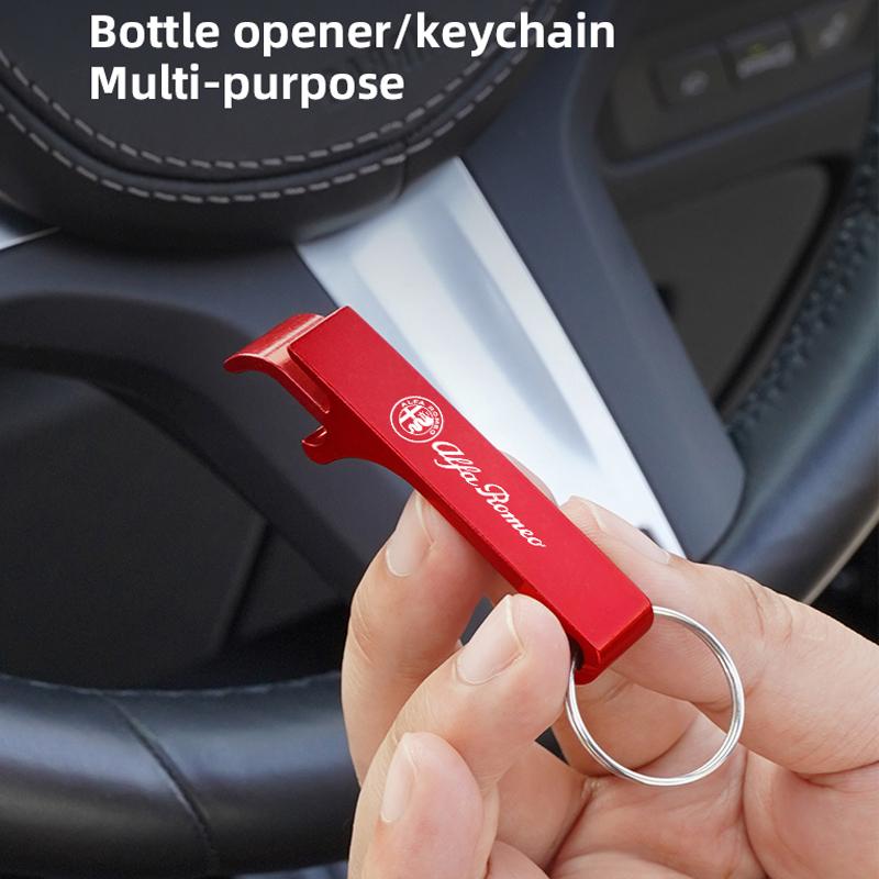 Car Logo Keyring Personalized Beer Bottle Opener Keychain Engraved Gift Keepsake Key Ring For Alfa Romeo 4C 159 166 156 147 GT