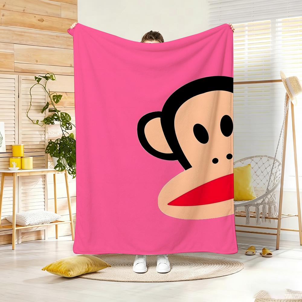 Арт Иллюстрация P-Paul Frank Плед Легкий 240 г Фланелевое одеяло Мягкий Для чувствительной кожи Для летнего охлаждения