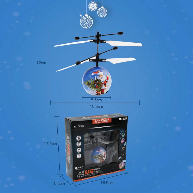 Вспышка Летающий шар Инфракрасная индукция Красочная музыка Светодиодная дискотека RC Вертолет Игрушка