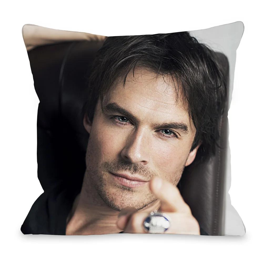 Ian Somerhalder Joseph Morgan Potrait Cushion Cover The Vampire Diaries Decorative Sofa Throw Pillow Case Pillow Case