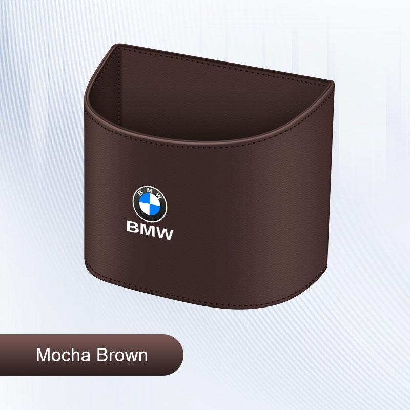 AAAOT1 For BMW M M3 M5 E36 E39 E46 E60 E90 E91 E92 F15 F30 X1X3 X5 Leather Car Storage Box Portable Door Hanging Bin,Backrest Trash can