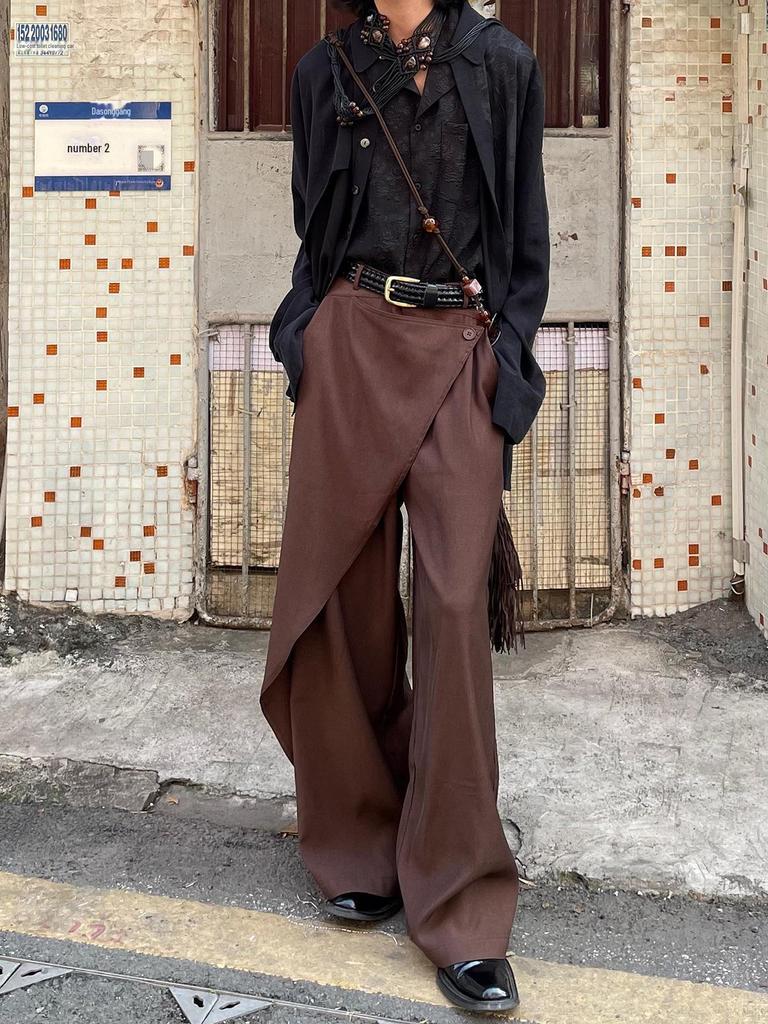 Брюки-драпы в стиле ретро в японском стиле унисекс