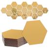 36 Pcs Hexagonal Acrylic Mirror Wall Sticker 36pcs (gold) Decal Stickers Decor Black Decals Adhesive The Circle
