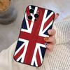 Чехол для телефона с флагом Великобритании для iPhone 17, 16, 15, 14, 13, 12, 11 Plus, Pro Max, Другие Мягкий Черный Чехол
