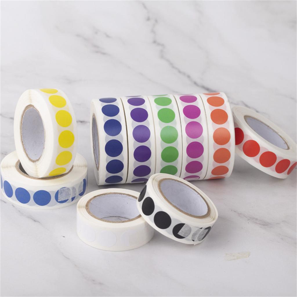 1000Pcs Colored Round Dots 13mm Small Dot Sticker Self Adhesive Round Label For Teachers Students Office Workers