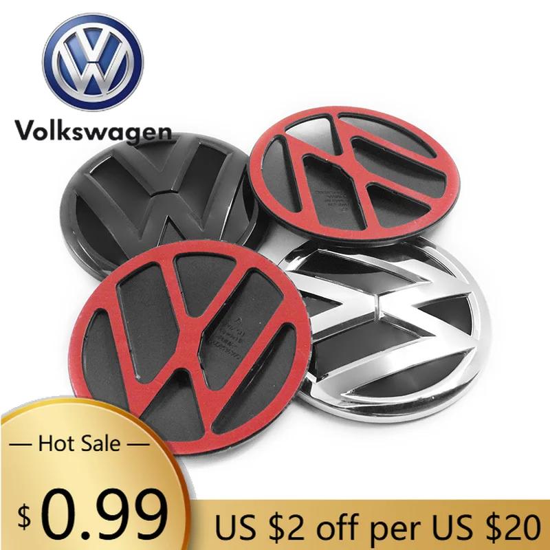 For VW Volkswagen Jetta MK5 Golf 1Pcs 135mm 113mm 3GO 853 601B Car Logo Front Bonnet Hood 56D853630C Rear Tail Trunk Emblem For