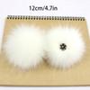 2pcs Cap Accessories Faux Fox Fur PomPom With Buckle DIY Ball Hat Ball Pom Pom Hairball Multicolor