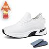 Invisible Inner Height Increase 8CM Fly-woven Running Shoes Thick-soled Muffin Mesh Sneakers Fashionable, Lightweight and Breathable