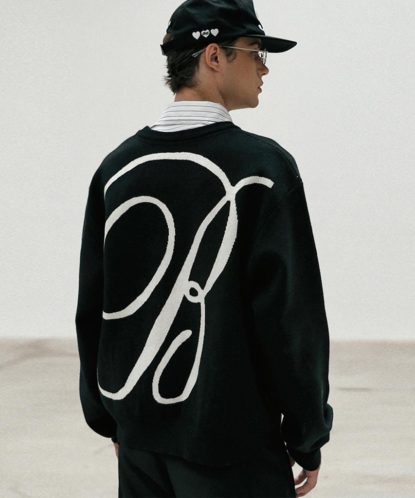 BADBLOOD Classic Big Logo Crewneck Sweater - Black