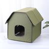 Легко собираемый утепленный домик для кошек для уличного использования зимой. Водонепроницаемое укрытие. Теплый домик для уличных бездомных кошек