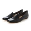 Flat Loafers Square Soft Loafers 1650 Black Smooth Cm 2E [IK Plus] Women's 23.5
