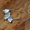 New Fashion Fresh Nature 925 Sterling Silver Jewelry Necklaces Ginkgo Leaves Handmade Creative Female Pendant Necklaces Xl071