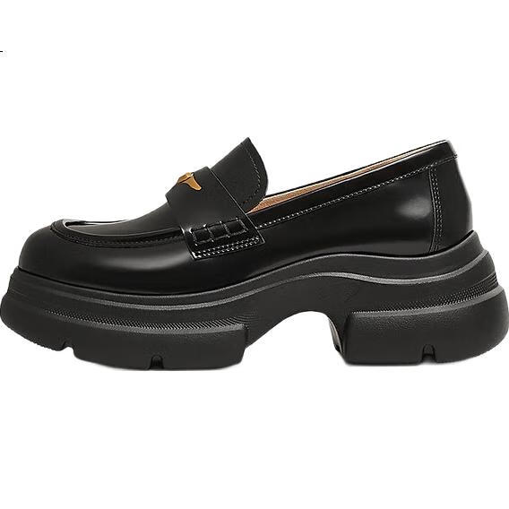 TATA Magic Detective British Thick-Soled Loafers Women's Shoes, Small Leather Shoes