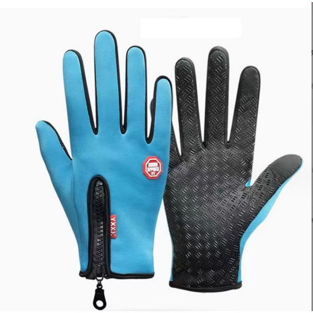 Перчатки сенсорные зимние для езды на велосипеде, для занятий спортом на открытом воздухе, нескользящие, теплые, для катания на лыжах, альпинизма, мужские мотоциклетные перчатки на молнии