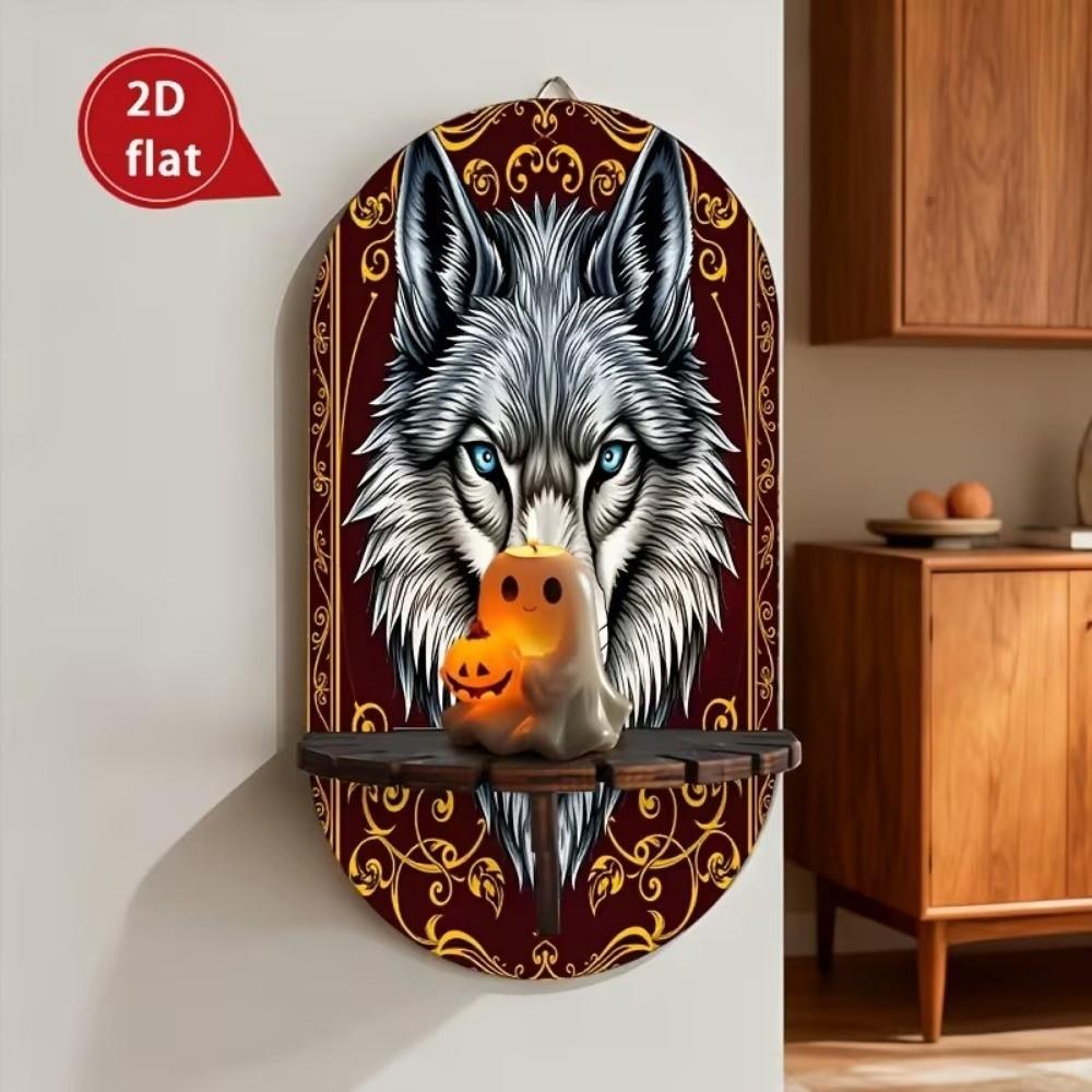 Peacock Wall Storage Rack Wooden Wall Display Stand Hanging Shelf Wall Decor Home Decor