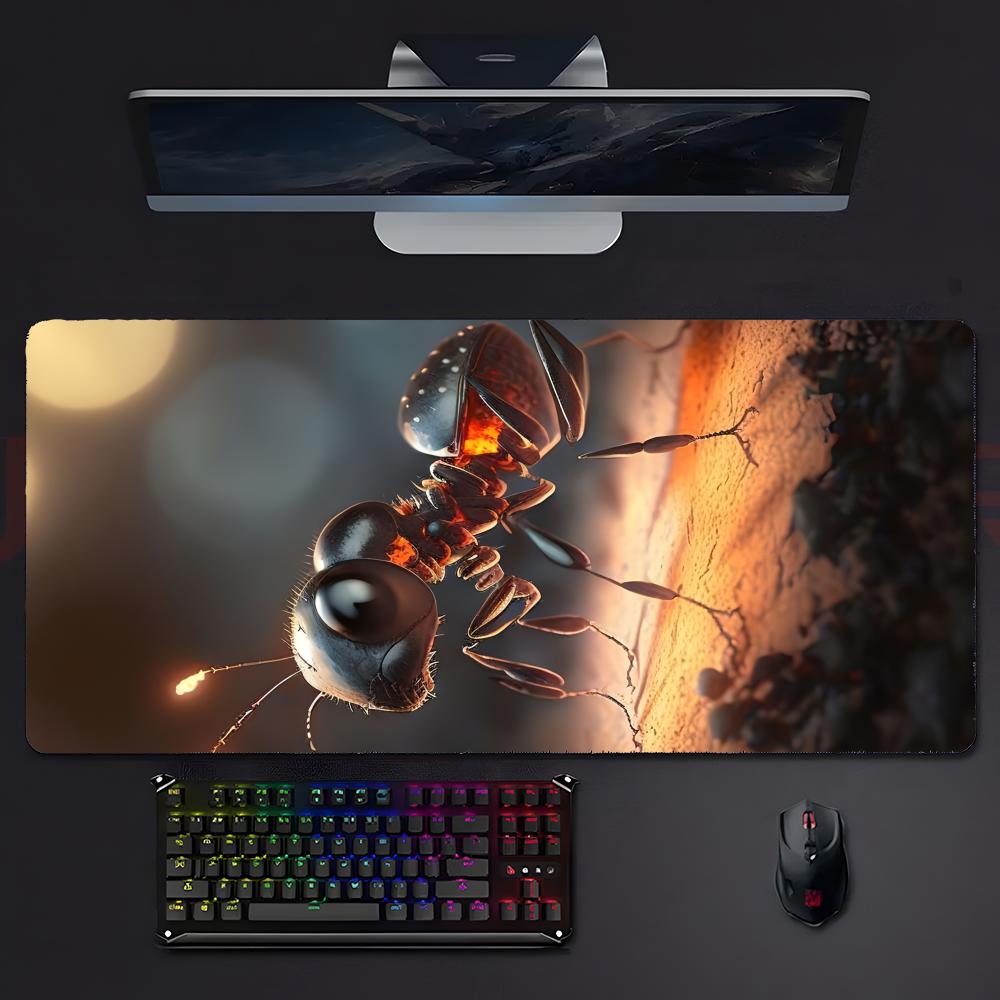 Animal Small Aant Mouse Pad Large Gaming Mousepad With Stitched Edges Thickened Desk Mat Pc