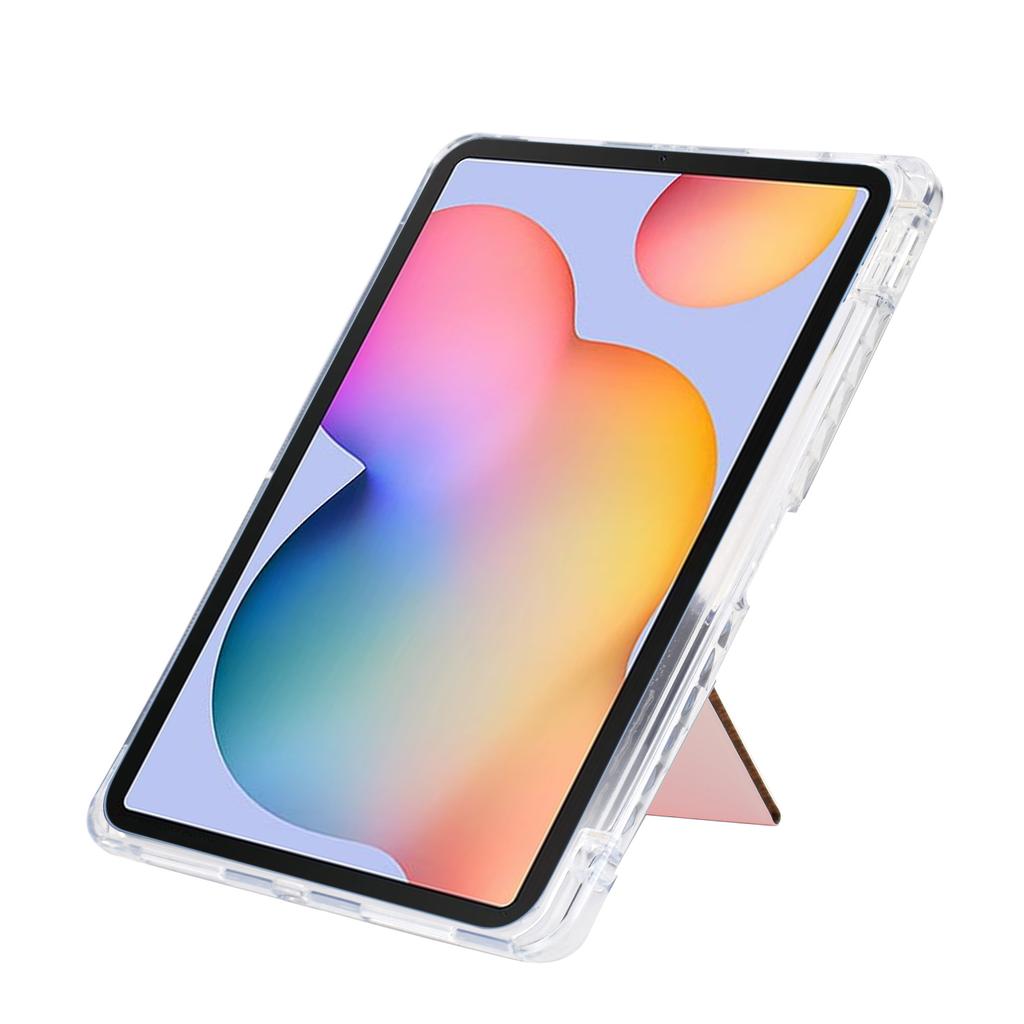 Tablet Case For Samsung Galaxy Tab S6 Lite (2024)/(2022)/(2020) P610 P615 Y-Fold Stand Glitter Leather TPU Acrylic Clear Cover
