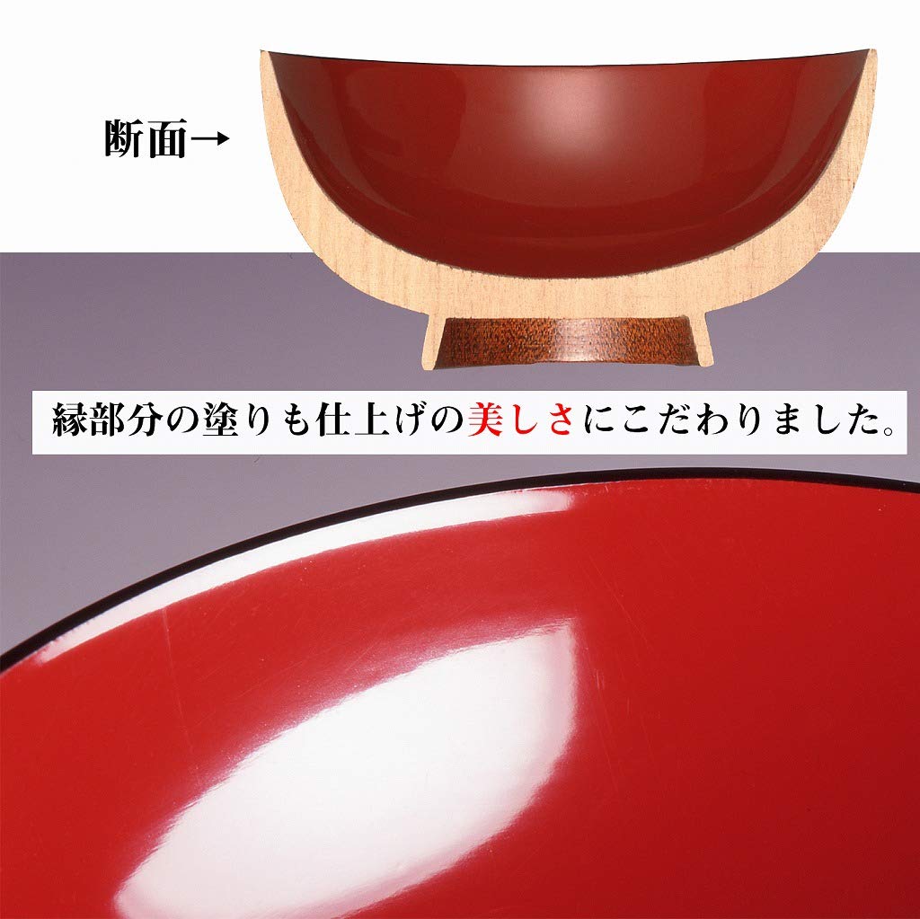 Sakai Sangyo Domestic Tochi Soup Bowl Деревянная суповая миска Деревянная миска Лакированная суповая миска Urushi Обеденный стол Еда Отлично сохраняет тепло Хорошая текстура