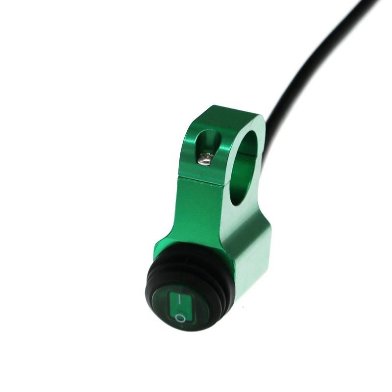 LMoDri 7/8 "22 мм мотоциклетные переключатели из алюминиевого сплава, водонепроницаемый переключатель фар и 3 провода с красной светодиодной подсветкой