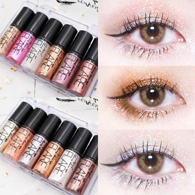 Длительная блестящая жидкая подводка для глаз, пигменты для макияжа, натуральный блеск, водонепроницаемая косметика для глаз