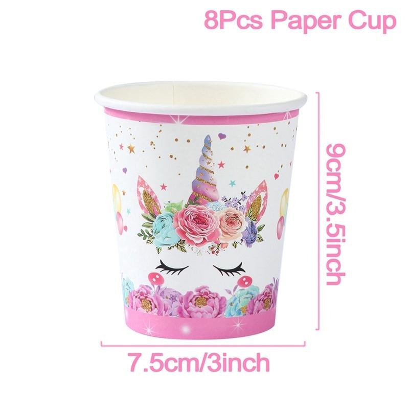 Единорог, украшение для дня рождения, детский единорог, одноразовая посуда, тарелки, чашки, салфетки, детский душ, принадлежности для дня рождения для девочек