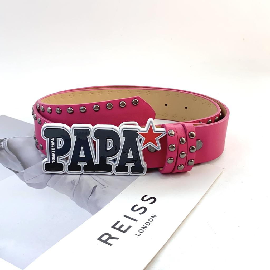 Letter Buckle Harajuku Belt Millennium Spice Girls Street Cartoon Anime English Letter Rivet Belt
